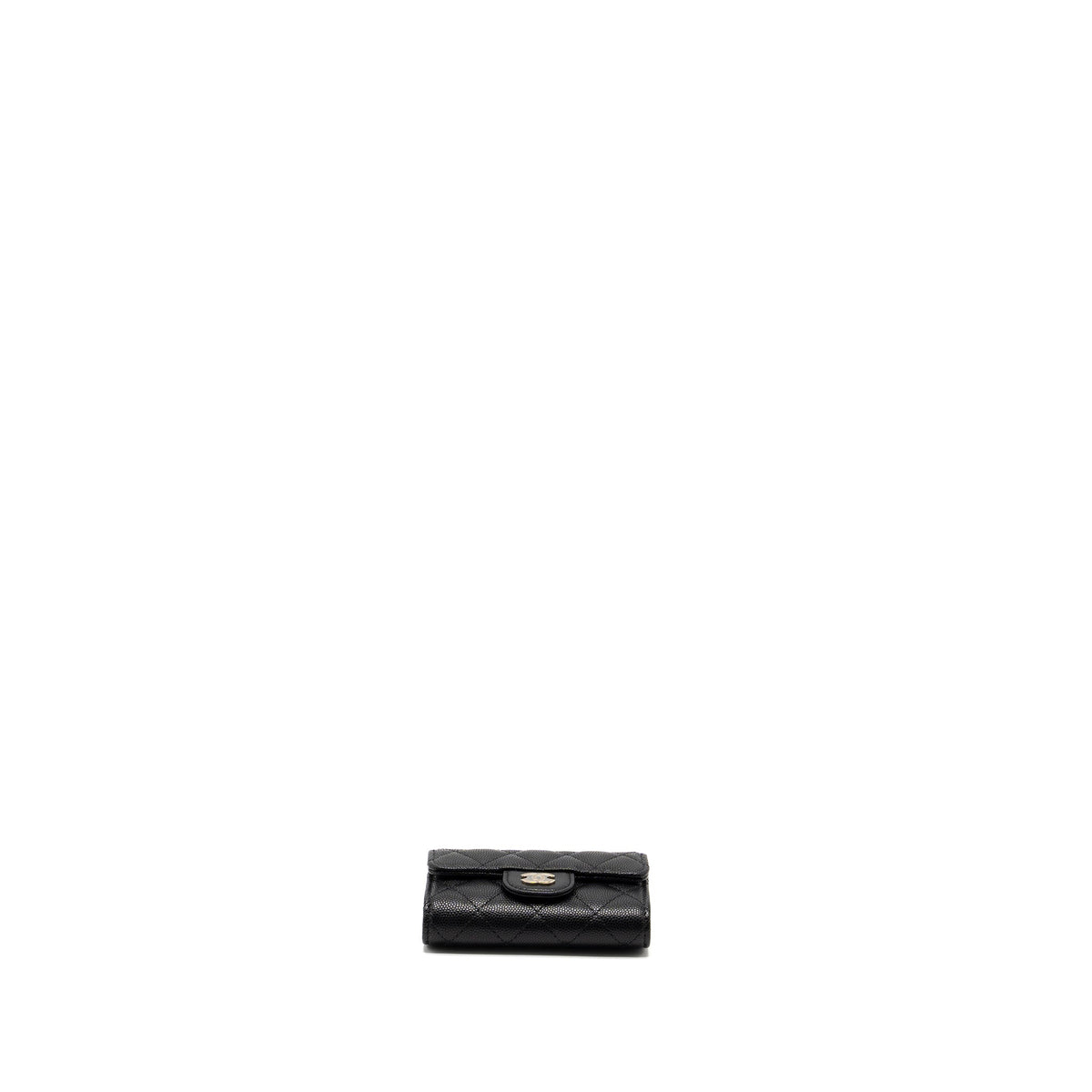 CHANEL CLASSIC FLAP KEY HOLDER CAVIAR BLACK LGHW