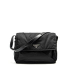 PRADA PADDED RE-NYLON SHOULDER BAG BLACK SHW