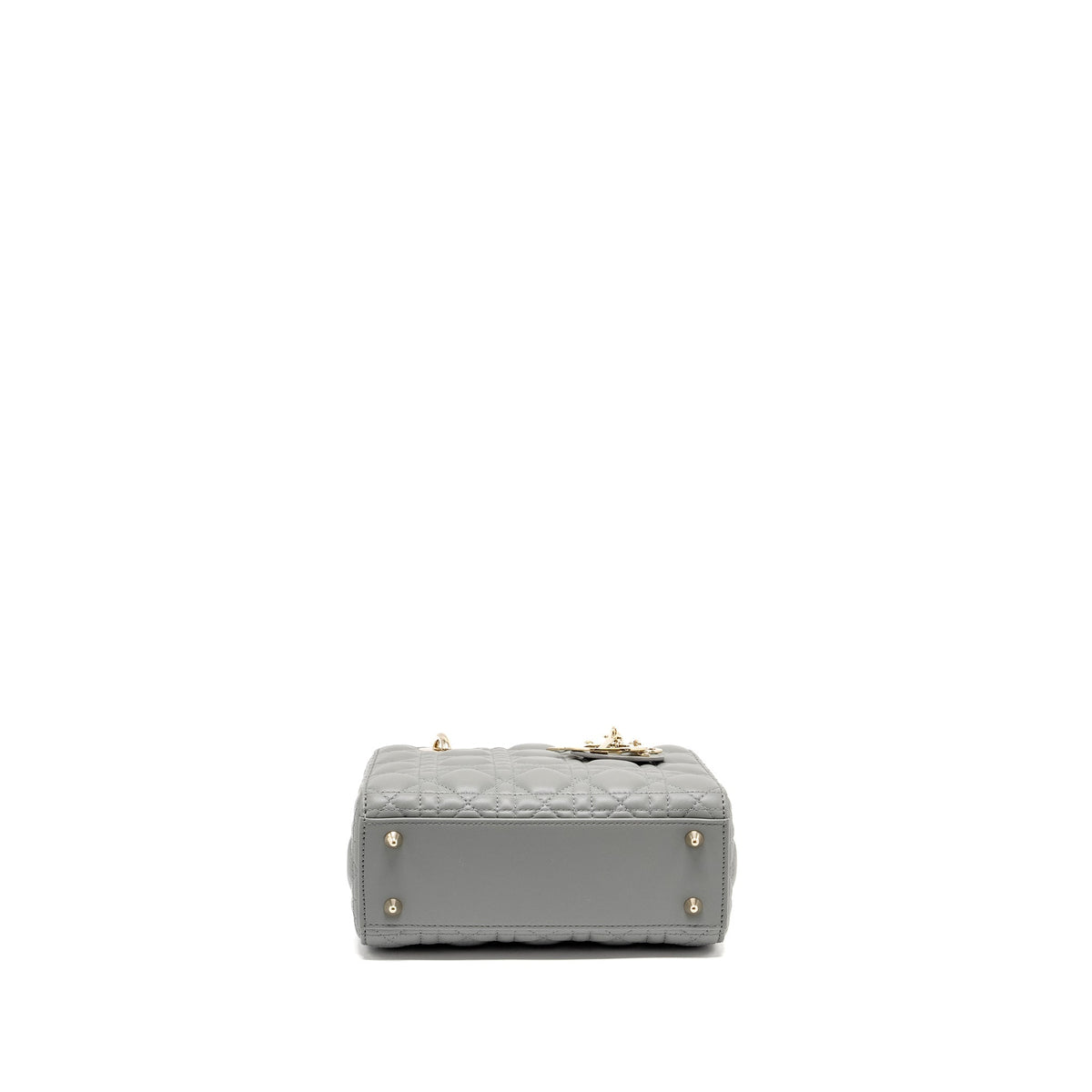 DIOR MY ABC SMALL LADY DIOR LAMBSKIN GREY LGHW