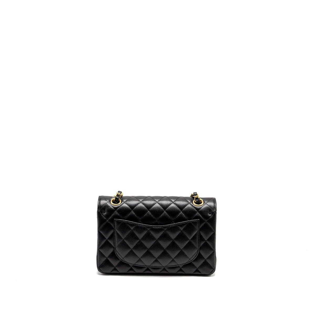 CHANEL SMALL CLASSIC DOUBLE FLAP BAG CAVIAR BLACK GHW