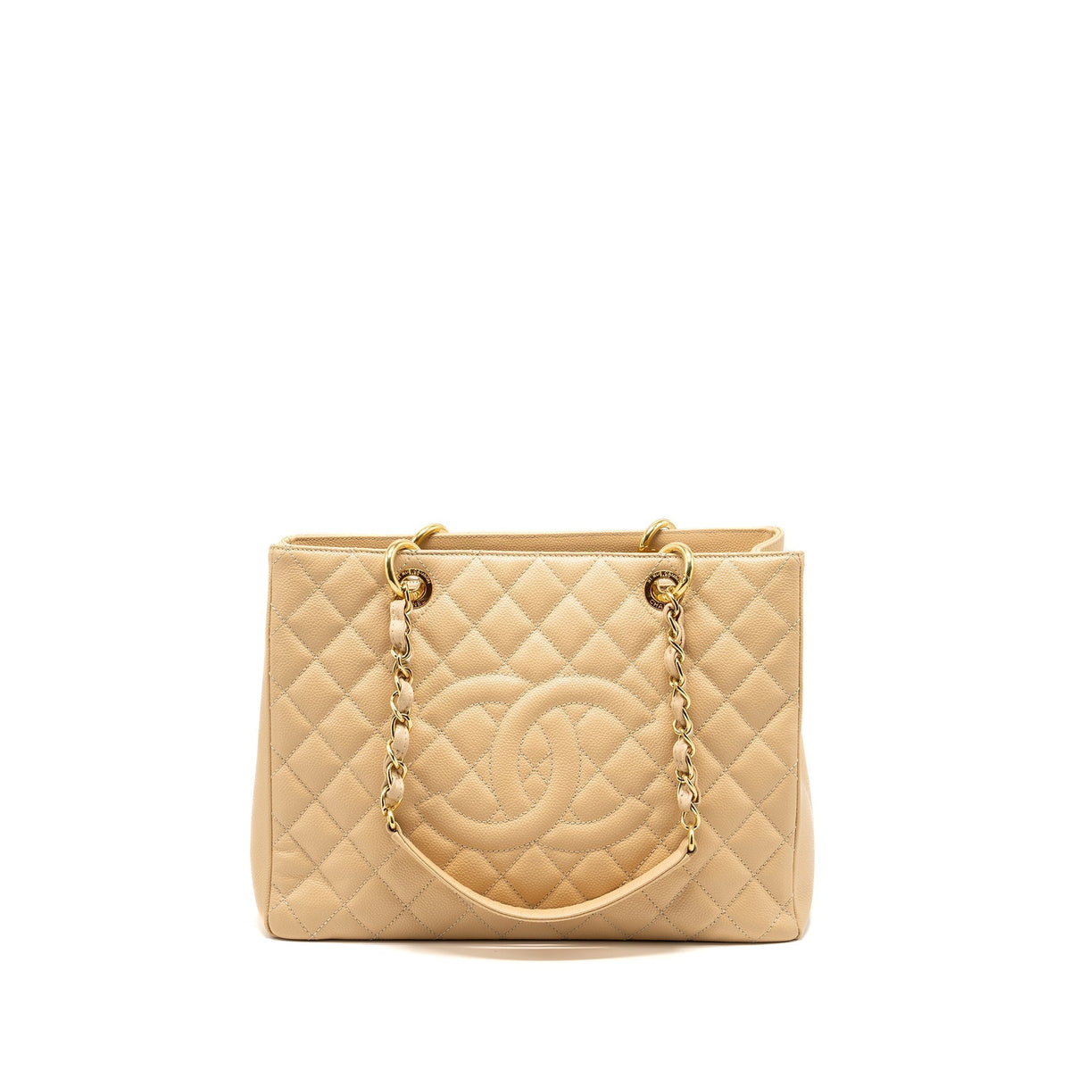 CHANEL GRAND SHOPPING TOTE CAVIAR BEIGE GHW