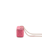 CHANEL LONG VANITY CASE WITH CHAIN CAVIAR HOT PINK LGHW
