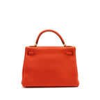 HERMES KELLY 32 TOGO CAPUCINE GHW
