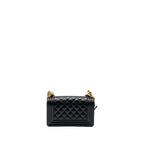 CHANEL SMALL BOY BAG CAVIAR BLACK GHW (MICROCHIP)