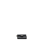 CHANEL CARD HOLDER WITH CHAIN CAVIAR BLACK LGHW