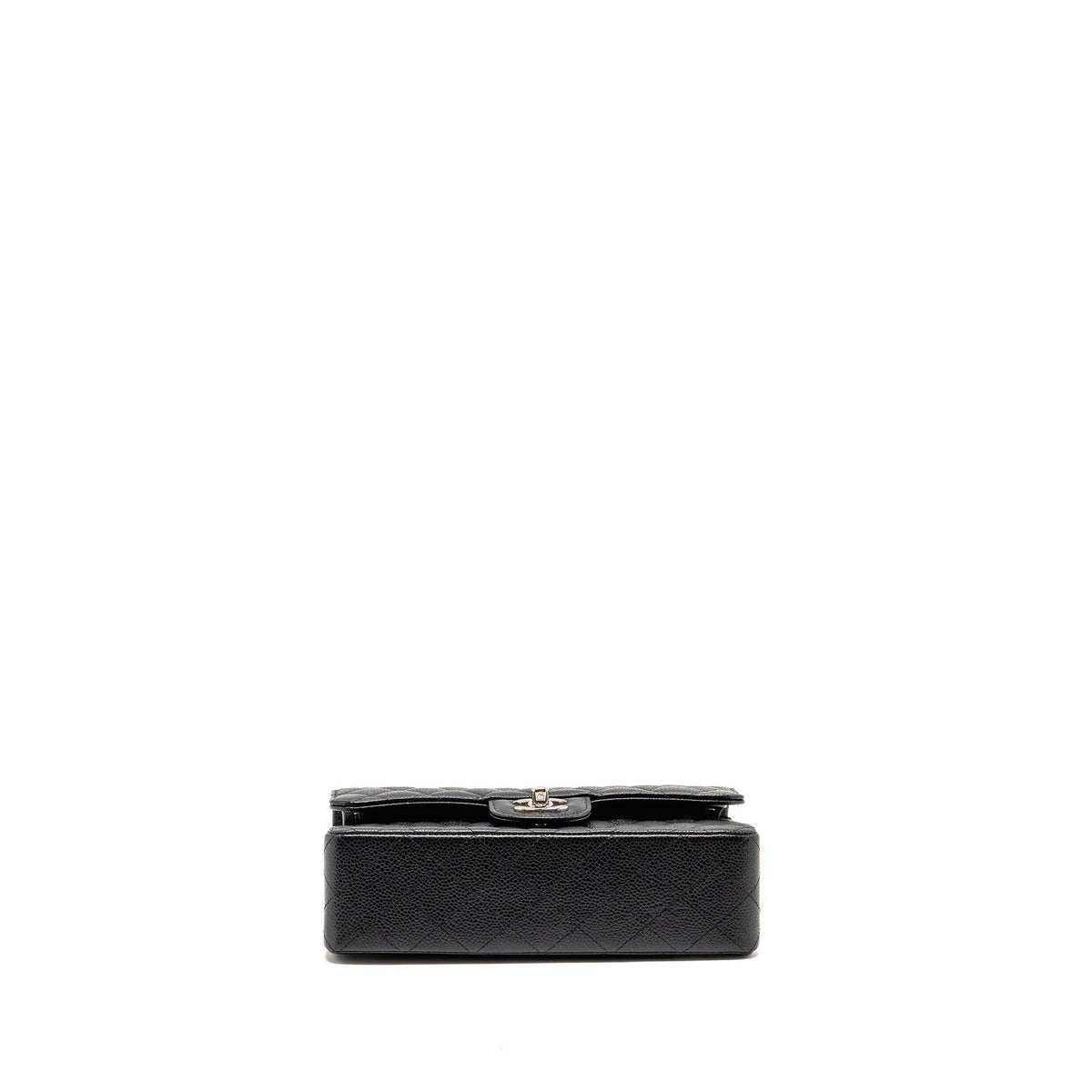 CHANEL SMALL CLASSIC DOUBLE FLAP BAG CAVIAR BLACK SHW
