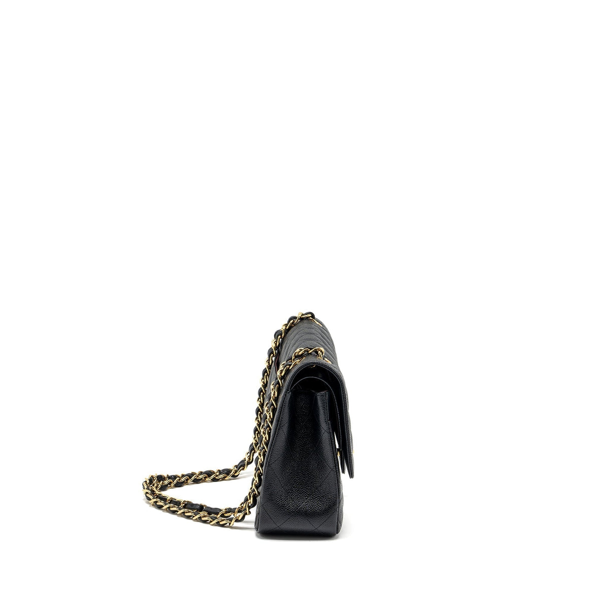 CHANEL CLASSIC JUMBO DOUBLE FLAP BAG CAVIAR BLACK GHW