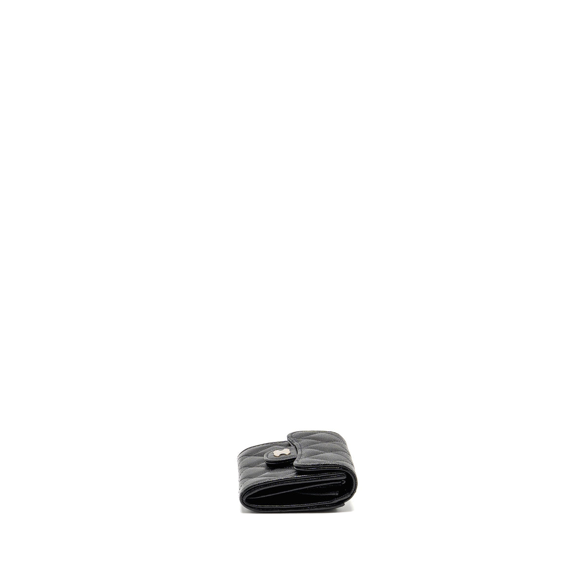 CHANEL CLASSIC FLAP CARD HOLDER CAVIAR BLACK LGHW (MICROCHIP)
