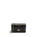 CHANEL SMALL CLASSIC DOUBLE FLAP BAG CAVIAR BLACK GHW (MICROCHIP)