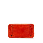 Hermes Birkin 35 Shiny Crocodile Porosus Feu GHW