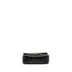 CHANEL PEARL CRUSH MINI RECTANGULAR FLAP BAG LAMBSKIN BLACK GHW (MICROCHIP)