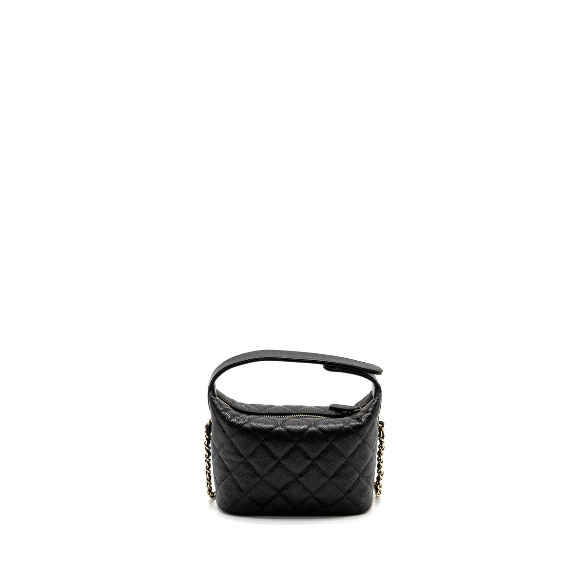 CHANEL 25C QUILTED HOBO BAG CAVIAR BLACK GHW (MICROCHIP)