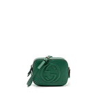 GUCCI DISCO SOHO CAMERA BAG CALFSKIN GREEN LGHW