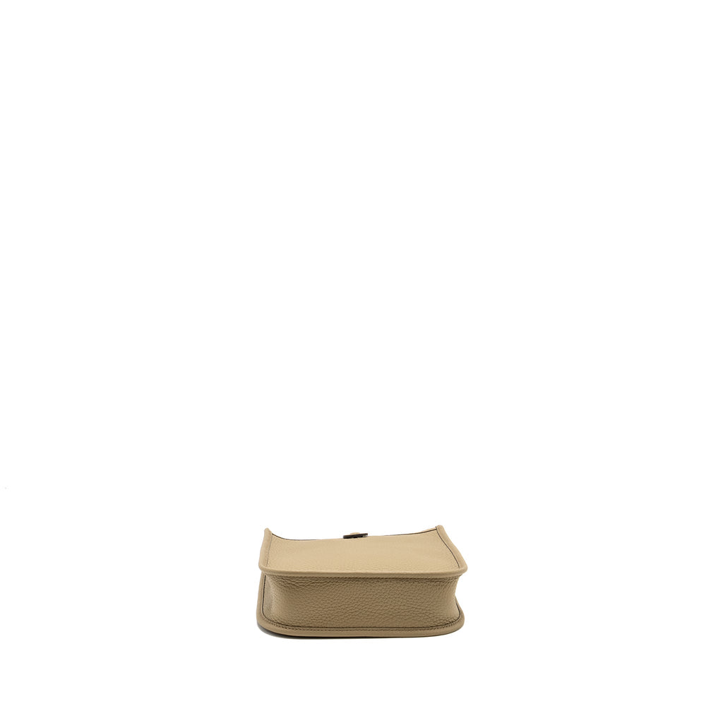 HERMES MINI EVELYNE CLEMENCE BEIGE MARFA / MULTICOLOUR STRAP SHW