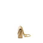 CHANEL VINTAGE SMALL CLASSIC FLAP BAG LAMBSKIN BEIGE GHW