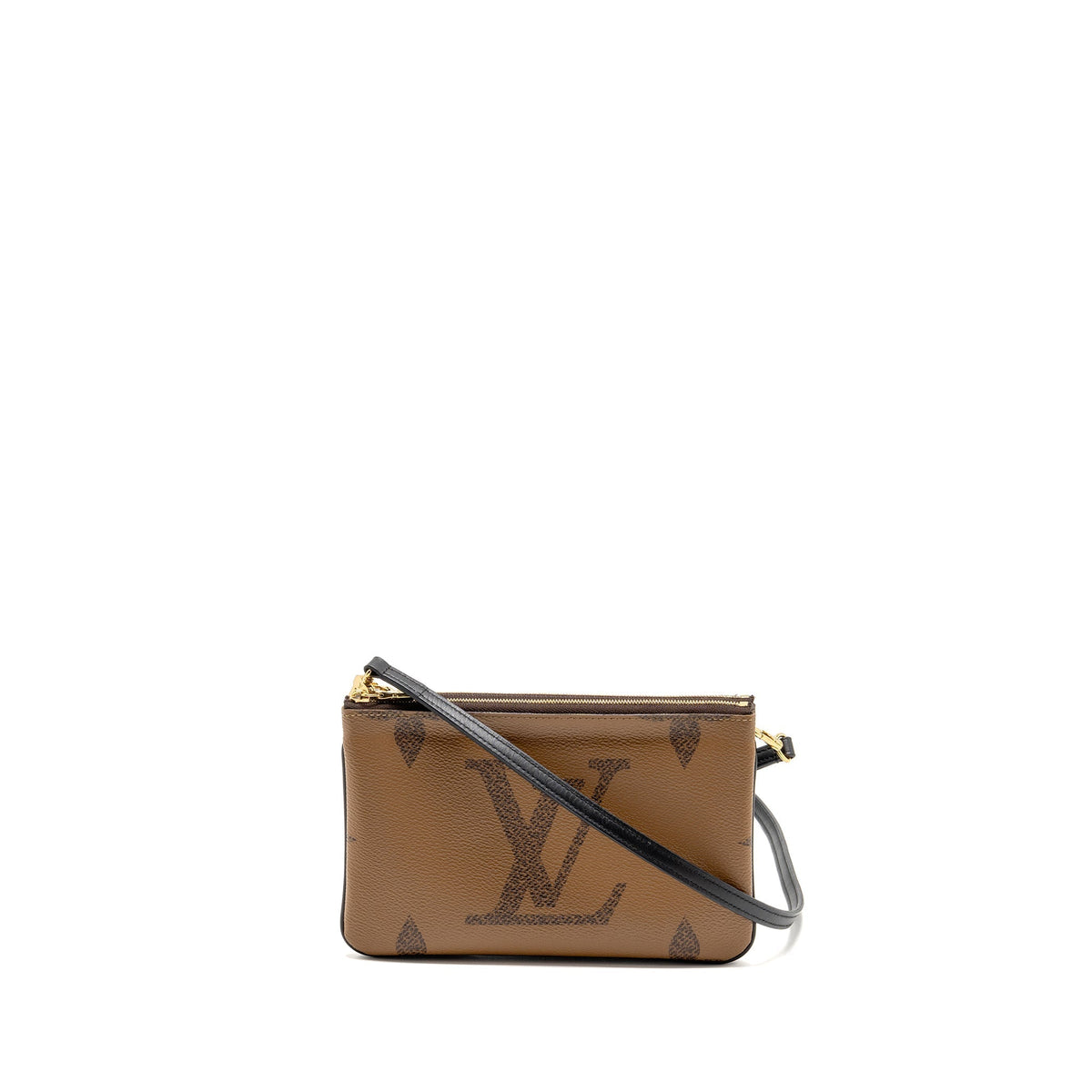 LOUIS VUITTON DOUBLE ZIP POCHETTE MONOGRAM CANVAS GHW