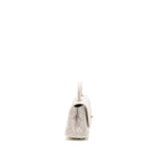 CHANEL MINI COCO HANDLE CAVIAR WHITE LGHW (MICROCHIP)