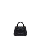 CHANEL COCO HANDLE EXTRA MINI CAVIAR BLACK LGHW(MICROCHIP)
