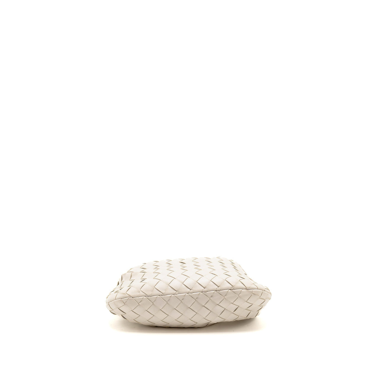 BOTTEGA VENETA MINI JODIE LAMBSKIN WHITE GHW
