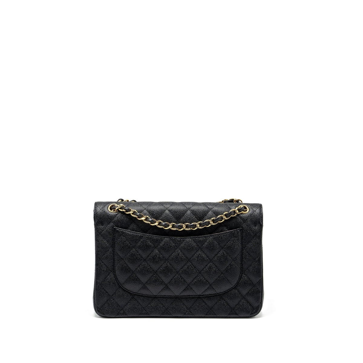 CHANEL CLASSIC JUMBO DOUBLE FLAP BAG CAVIAR BLACK GHW