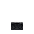 CHANEL MEDIUM CLASSIC DOUBLE FLAP BAG CAVIAR BLACK SHW (MICROCHIP)