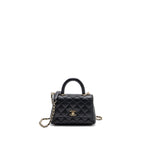CHANEL COCO HANDLE EXTRA MINI CAVIAR BLACK LGHW(MICROCHIP)