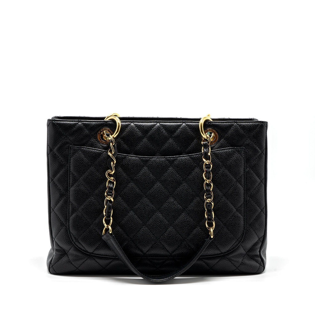 CHANEL GRAND SHOPPING TOTE CAVIAR BLACK GHW