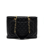 CHANEL GRAND SHOPPING TOTE CAVIAR BLACK GHW
