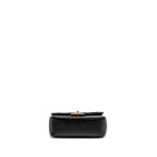 CHANEL 24K PEARL CRUSH MINI RECTANGULAR FLAP BAG SHINY LAMBSKIN BLACK GHW (MICROCHIP)