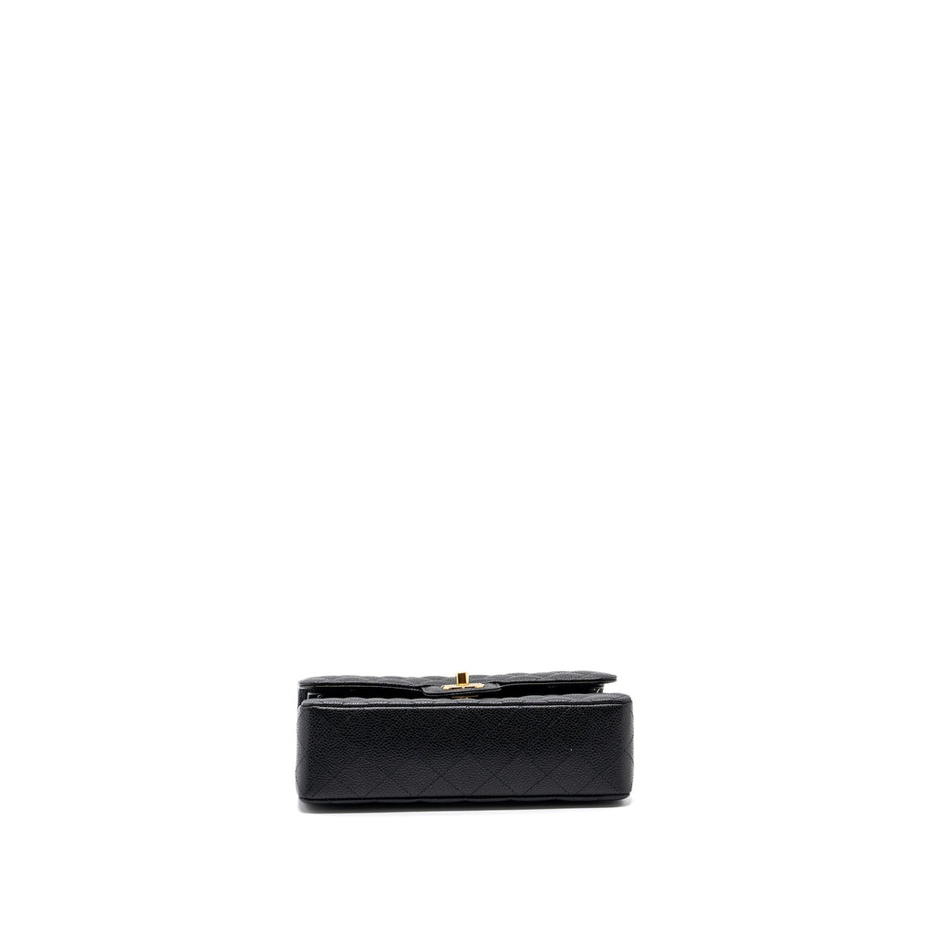 CHANEL SMALL CLASSIC DOUBLE FLAP BAG CAVIAR BLACK GHW