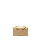 CHANEL VINTAGE SMALL CLASSIC FLAP BAG LAMBSKIN BEIGE GHW