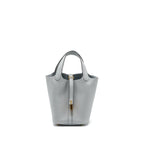 HERMES PICOTIN 18 CLEMENCE BLUE PALE GHW