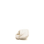 BOTTEGA VENETA MINI JODIE LAMBSKIN WHITE GHW