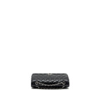 CHANEL MEDIUM CLASSIC DOUBLE FLAP BAG CAVIAR BLACK SHW (MICROCHIP)