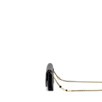 CHANEL COCO HEART WALLET ON CHAIN LAMBSKIN BLACK GHW (MICROCHIP)