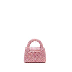 CHANEL 24P MINI KELLY/SHOPPING TOTE TWEED PINK/MULTICOLOUR GHW (MICROCHIP)