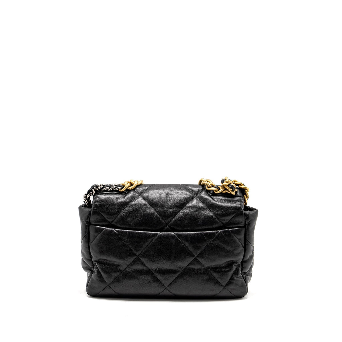 CHANEL LARGE 19 BAG GOATSKIN BLACK MULTICOLOUR HARDWARE