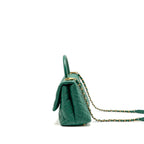 Chanel Medium Coco Handle Caviar Green GHW