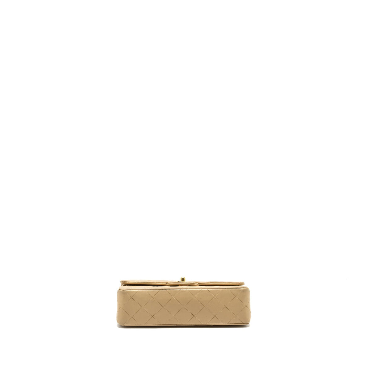 CHANEL VINTAGE SMALL CLASSIC FLAP BAG LAMBSKIN BEIGE GHW
