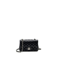 CHANEL MINI RECTANGULAR FLAP BAG LAMBSKIN BLACK SHW