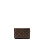 LOUIS VUITTON DOUBLE ZIP POCHETTE MONOGRAM CANVAS GHW