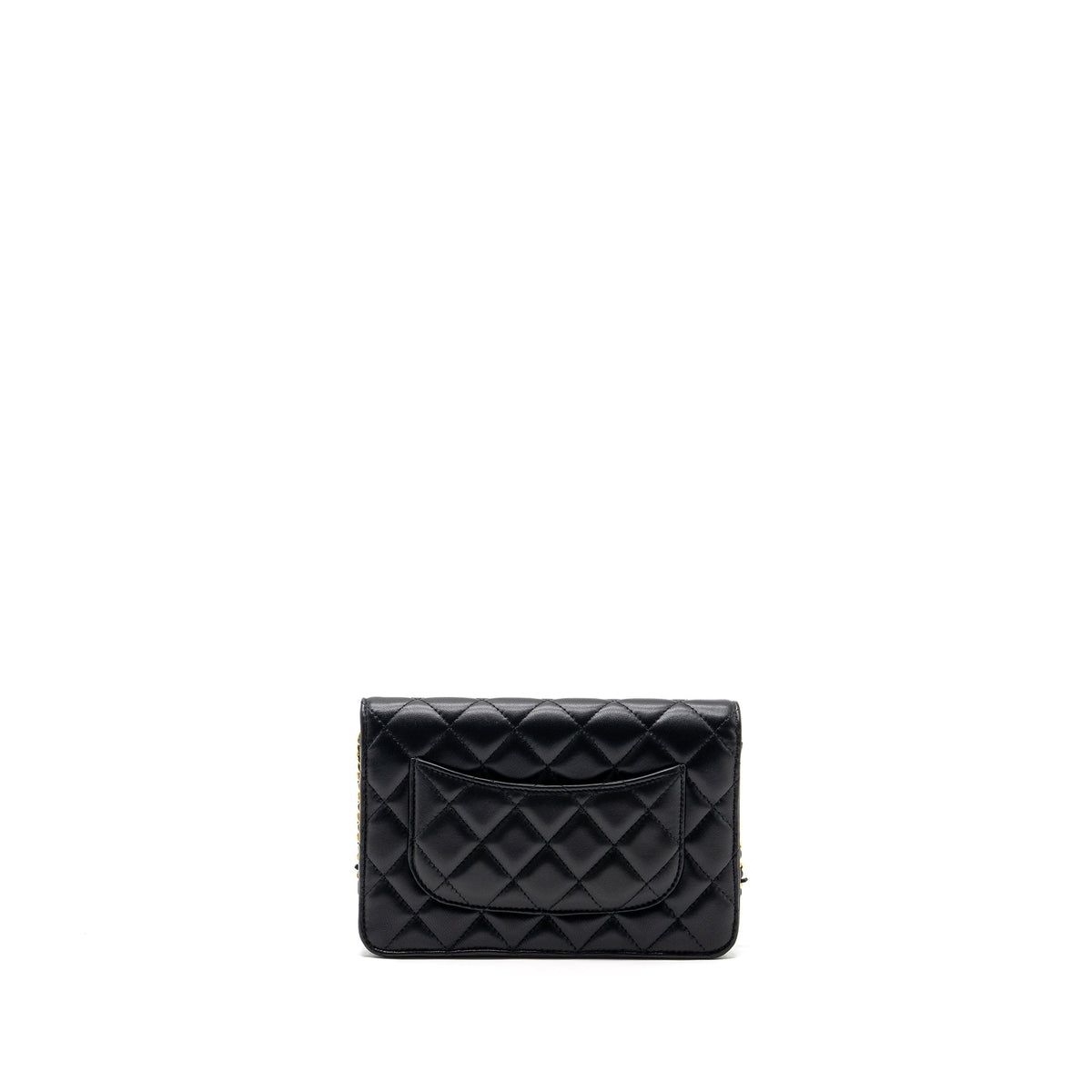 CHANEL COCO HEART WALLET ON CHAIN LAMBSKIN BLACK GHW (MICROCHIP)