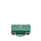 Chanel Medium Coco Handle Caviar Green GHW