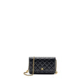 CHANEL COCO HEART WALLET ON CHAIN LAMBSKIN BLACK GHW (MICROCHIP)
