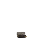 FENDI BAGUETTE POUCH BROWN JACQUARD FF FABRIC GHW
