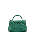 Chanel Medium Coco Handle Caviar Green GHW