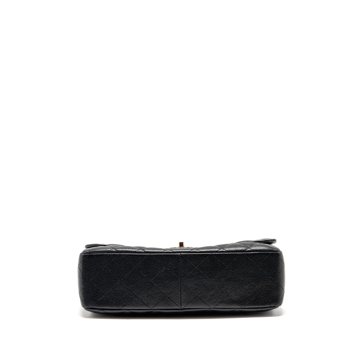 CHANEL JUMBO CLASSIC SINGLE FLAP BAG CAVIAR BLACK SHW