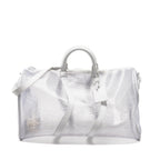 LOUIS VUITTON WAVY KEEPALL 50 EPI PLAGE WHITE
