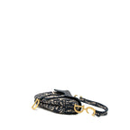 DIOR SADDLE BAG BLUE OBLIQUE EMBROIDERY GHW