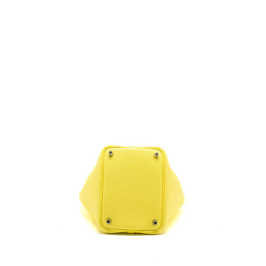 Hermes Picotin 18 Lock Bag Clemence Limoncello SHW